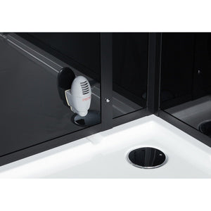 Maya Bath 209 Anzio-Black-Right Steam Shower