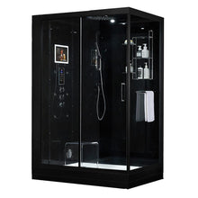 Load image into Gallery viewer, Maya Bath 211 Anzio-Black-Left Steam Shower