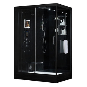 Maya Bath 211 Anzio-Black-Left Steam Shower