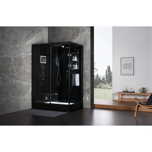 Maya Bath 211 Anzio-Black-Left Steam Shower