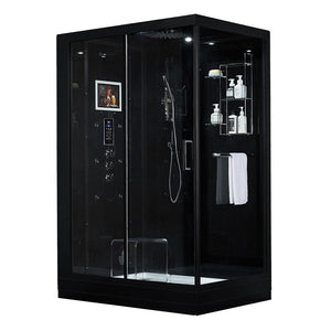 Maya Bath 211 Anzio-Black-Left Steam Shower