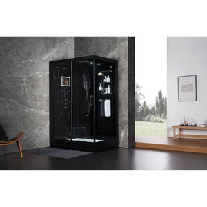 Maya Bath 211 Anzio-Black-Left Steam Shower