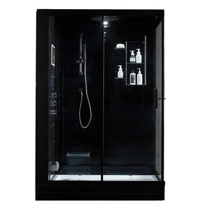 Maya Bath 211 Anzio-Black-Left Steam Shower