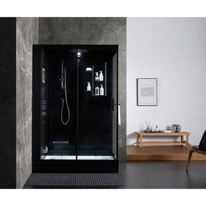 Maya Bath 211 Anzio-Black-Left Steam Shower