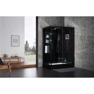 Maya Bath 209 Anzio-Black-Right Steam Shower