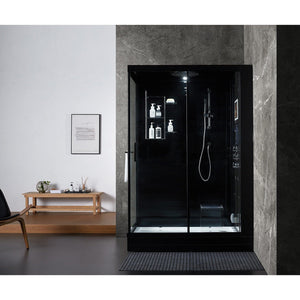 Maya Bath 209 Anzio-Black-Right Steam Shower