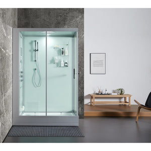 Maya Bath 210 Anzio-White-Left Steam Shower