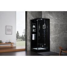 Load image into Gallery viewer, Maya Bath 201 Arezzo-Black-Right Steam Shower