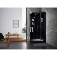 Load image into Gallery viewer, Maya Bath 201 Arezzo-Black-Right Steam Shower