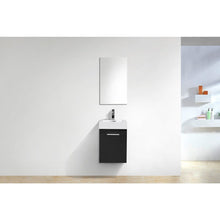 Load image into Gallery viewer, Kubebath BSL16-BK Bliss 16&quot; Black Wall Mount Modern Bathroom Vanity