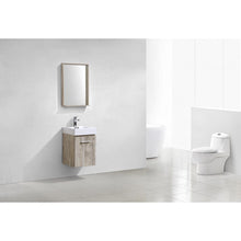 Load image into Gallery viewer, Kubebath BSL16-NW Bliss 16&quot; Nature Wood Wall Mount Modern Bathroom Vanity