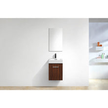 Load image into Gallery viewer, Kubebath BSL16-WNT Bliss 16&quot; Walnut Wall Mount Modern Bathroom Vanity