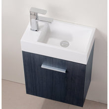 Load image into Gallery viewer, Kubebath BSL18-GO Bliss 18&quot; Gray Oak Wall Mount Modern Bathroom Vanity