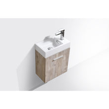 Load image into Gallery viewer, Kubebath BSL18-NW Bliss 18&quot; Nature Wood Wall Mount Modern Bathroom Vanity
