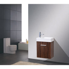 Load image into Gallery viewer, Kubebath BSL18-WNT Bliss 18&quot; Walnut Wall Mount Modern Bathroom Vanity
