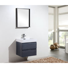 Load image into Gallery viewer, Kubebath BSL24-GO Bliss 24&quot; Gray Oak Wall Mount Modern Bathroom Vanity