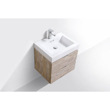 Load image into Gallery viewer, Kubebath BSL24-NW Bliss 24&quot; Nature Wood Wall Mount Modern Bathroom Vanity
