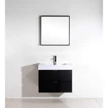 Load image into Gallery viewer, Kubebath BSL30-BK Bliss 30&quot; Black Wall Mount Modern Bathroom Vanity