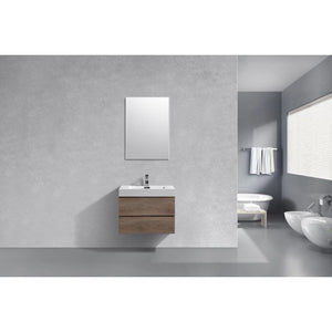 Kubebath BSL30-BTN Bliss 30" Butternut Wall Mount Modern Bathroom Vanity