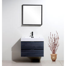 Load image into Gallery viewer, Kubebath BSL30-GO Bliss 30&quot; Gray Oak Wall Mount Modern Bathroom Vanity