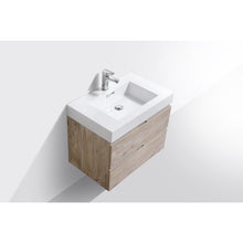 Load image into Gallery viewer, Kubebath BSL30-NW Bliss 30&quot; Nature Wood Wall Mount Modern Bathroom Vanity