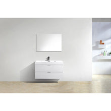Load image into Gallery viewer, Kubebath BSL40-GW Bliss 40&quot; High Gloss White Wall Mount Modern Bathroom Vanity