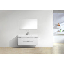 Load image into Gallery viewer, Kubebath BSL48-GW Bliss 48&quot; High Gloss White Wall Mount Modern Bathroom Vanity