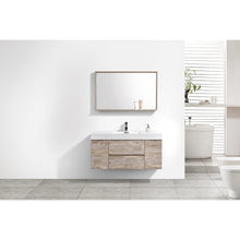 Load image into Gallery viewer, Kubebath BSL48-NW Bliss 48&quot; Nature Wood Wall Mount Modern Bathroom Vanity