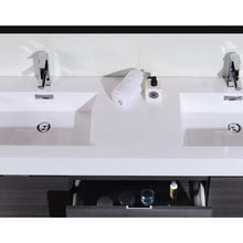 Load image into Gallery viewer, Kubebath BSL60D-GO Bliss 60&quot; Double Sink Gray Oak Wall Mount Modern Bathroom Vanity