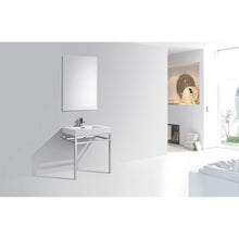 Load image into Gallery viewer, Kubebath CH30 Haus 30&quot; Stainless Steel Console w/ White Acrylic Sink - Chrome