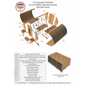 Dundalk Barrel Sauna Canadian Timber Tranquility CTC2345W