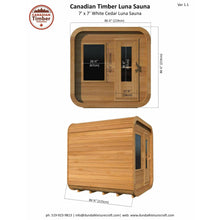 Load image into Gallery viewer, Dundalk Cube Sauna Canadian Timber Luna CTC22LU