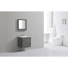 Load image into Gallery viewer, Kubebath DL24-BE DeLusso 24&quot; Ocean Gray Wall Mount Modern Bathroom Vanity