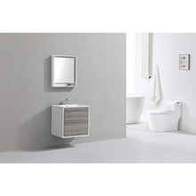 Load image into Gallery viewer, Kubebath DL24-HGASH DeLusso 24&quot; Ash Gray Wall Mount Modern Bathroom Vanity