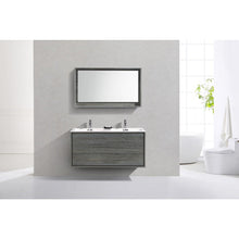 Load image into Gallery viewer, Kubebath DL48D-BE DeLusso 48&quot; Double Sink Ocean Gray Wall Mount Modern Bathroom Vanity