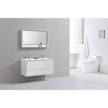 Load image into Gallery viewer, Kubebath DL48D-GW DeLusso 48&quot; Double Sink High Glossy White Wall Mount Modern Bathroom Vanity