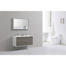 Load image into Gallery viewer, Kubebath DL48D-HGASH DeLusso 48&quot; Double Sink  Ash Gray Wall Mount Modern Bathroom Vanity