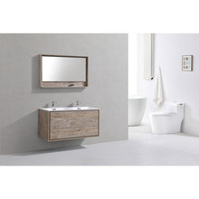 Load image into Gallery viewer, Kubebath DL48D-NW DeLusso 48&quot; Double Sink Nature Wood Wall Mount Modern Bathroom Vanity