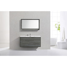 Load image into Gallery viewer, Kubebath DL48S-BE DeLusso 48&quot; Single Sink Ocean Gray Wall Mount Modern Bathroom Vanity