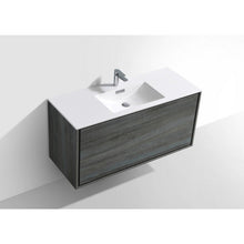 Load image into Gallery viewer, Kubebath DL48S-BE DeLusso 48&quot; Single Sink Ocean Gray Wall Mount Modern Bathroom Vanity