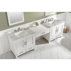 Design Element ES-102MC-WT Estate 102" Double Sink Bathroom Vanity Modular Set in White