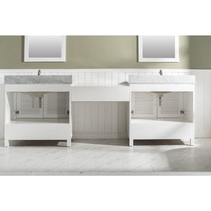 Design Element ES-102MC-WT Estate 102" Double Sink Bathroom Vanity Modular Set in White