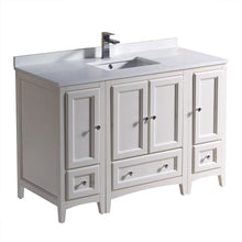 Load image into Gallery viewer, Fresca Oxford 48&quot; Antique White Traditional Bathroom Cabinets w/ Top &amp; Sink FCB20-122412AW-CWH-U