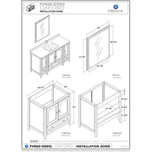 Load image into Gallery viewer, Fresca Oxford 54&quot; Espresso Traditional Bathroom Cabinets w/ Top &amp; Sink FCB20-123012ES-CWH-U