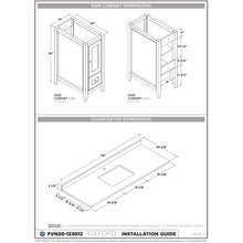 Load image into Gallery viewer, Fresca Oxford 54&quot; Espresso Traditional Bathroom Cabinets w/ Top &amp; Sink FCB20-123012ES-CWH-U