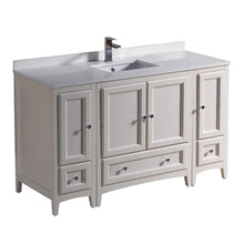 Load image into Gallery viewer, Fresca Oxford 54&quot; Antique White Traditional Bathroom Cabinets w/ Top &amp; Sink FCB20-123012AW-CWH-U