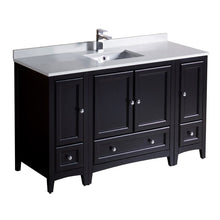 Load image into Gallery viewer, Fresca Oxford 54&quot; Espresso Traditional Bathroom Cabinets w/ Top &amp; Sink FCB20-123012ES-CWH-U