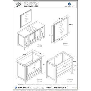 Fresca Oxford 60" Gray Traditional Bathroom Cabinets FCB20-123612GR