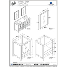 Load image into Gallery viewer, Fresca Oxford 60&quot; Espresso Traditional Double Sink Bathroom Cabinets w/ Top &amp; Sinks FCB20-241224ES-CWH-U