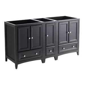 Fresca Oxford 60" Gray Traditional Double Sink Bathroom Cabinets FCB20-241224GR